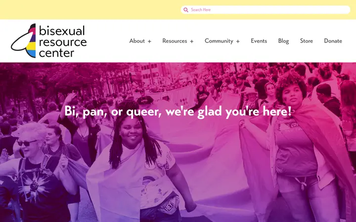 Bisexual Resource Center 网站截图