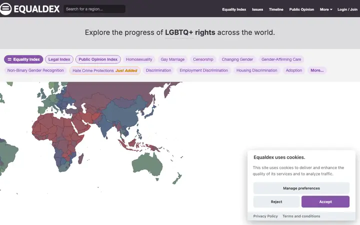 Equaldex 网站截图