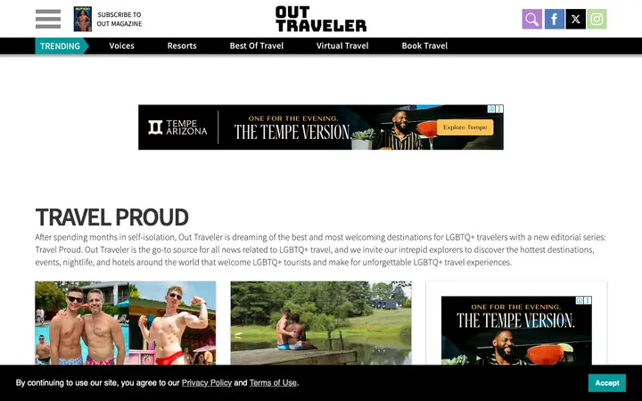 Out Traveler 网站截图