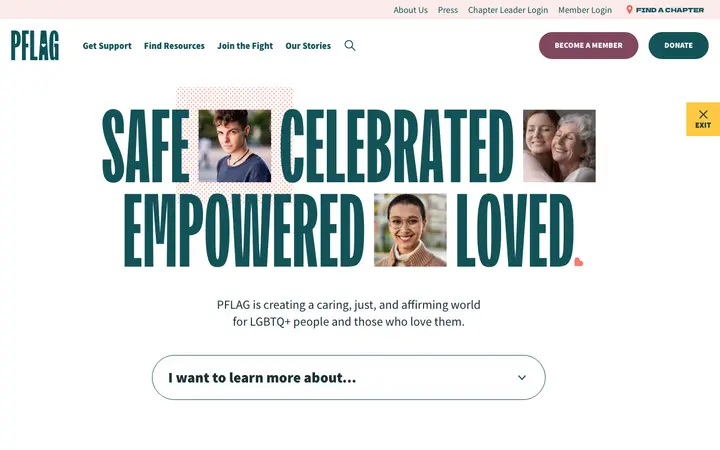 PFLAG 网站截图